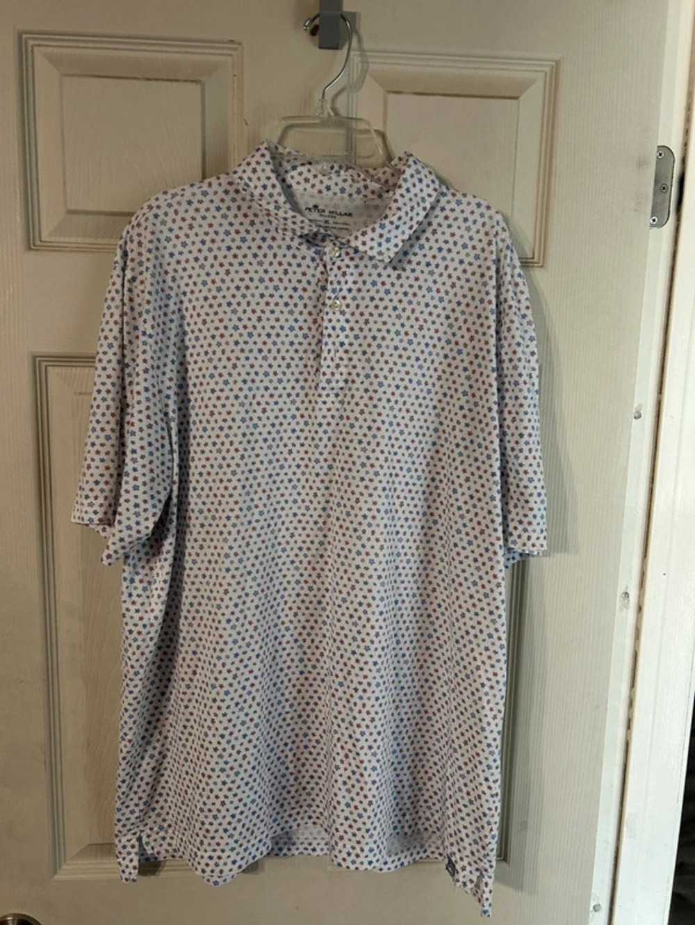 peter millar seaside XL floral pima cotton polo
